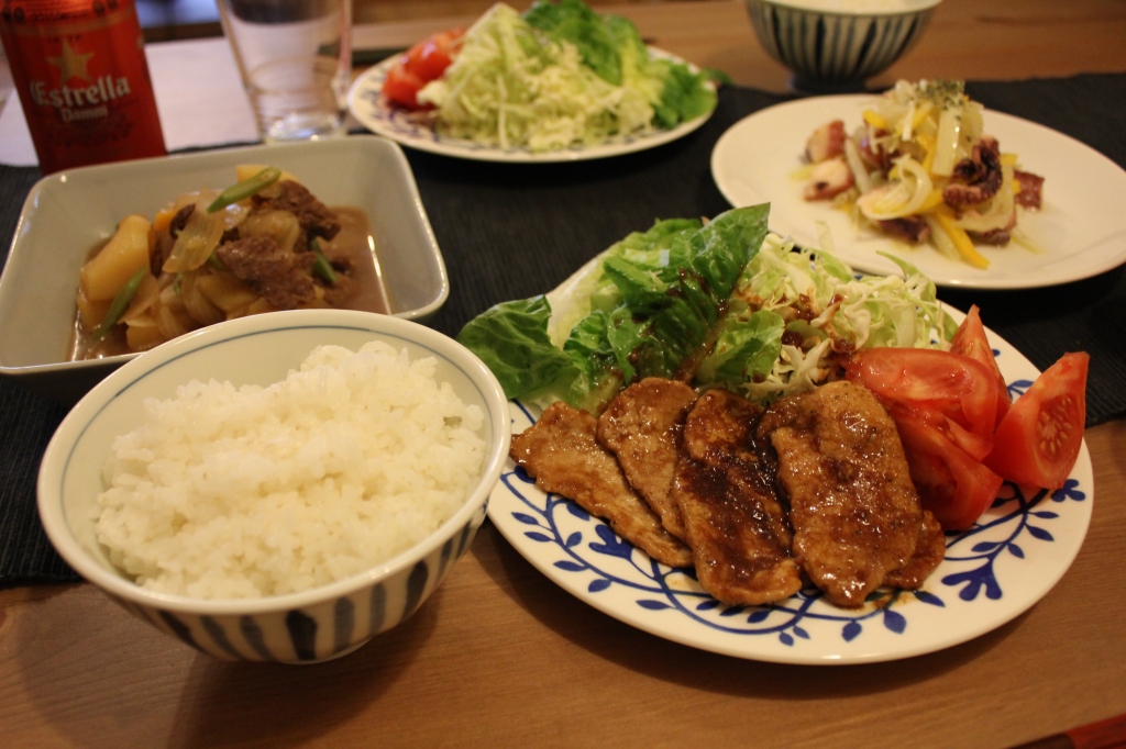 shougayaki, cerdo con salsa de jengibre